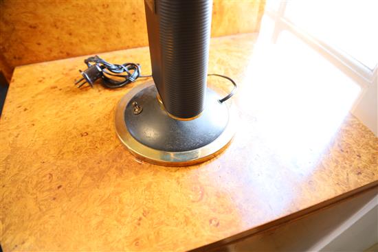 An Eileen Gray Sirene embossed metal and plastic desk lamp, height 17in.